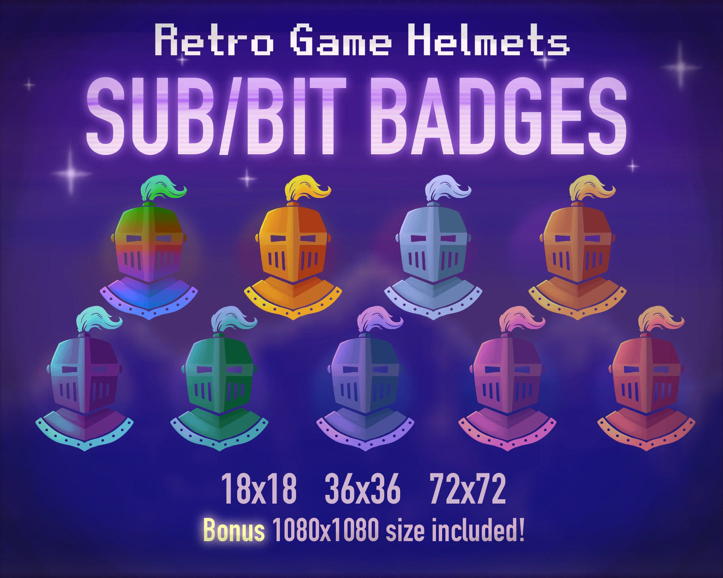 Knight Helmet Badges