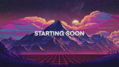 Retro Outrun Backdrop Stream Package