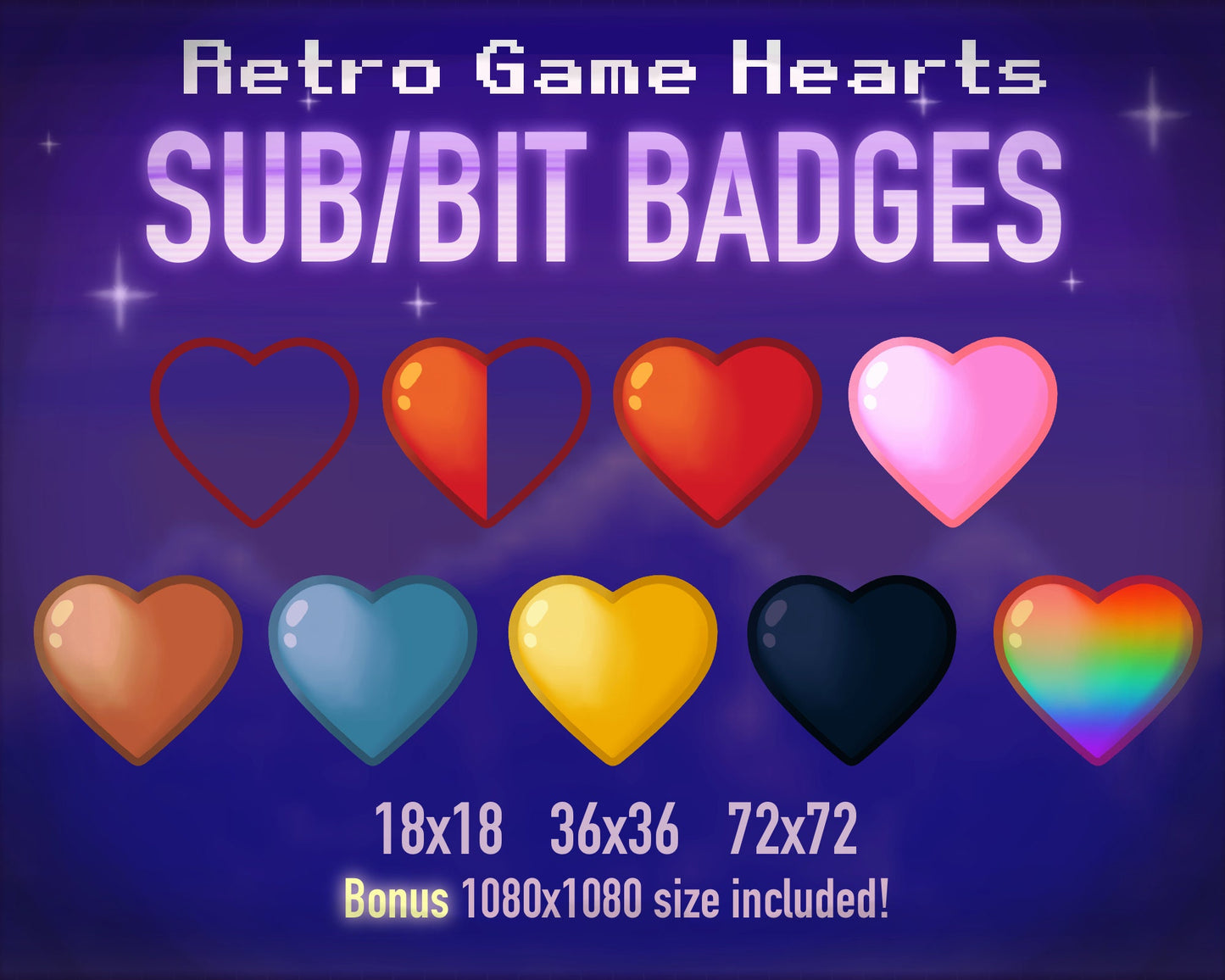 Game Hearts Badges