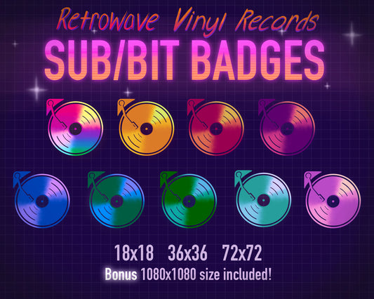 Vinyl Record Badges