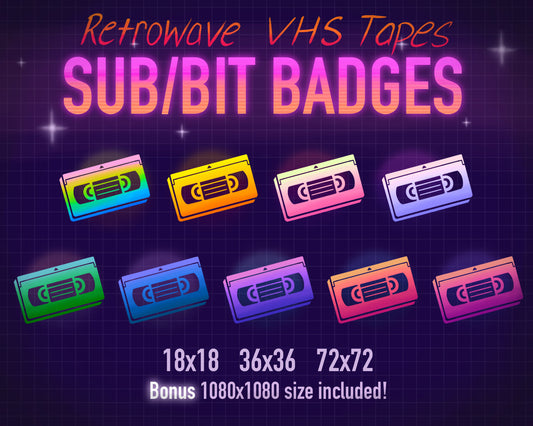 VHS Tape Badges