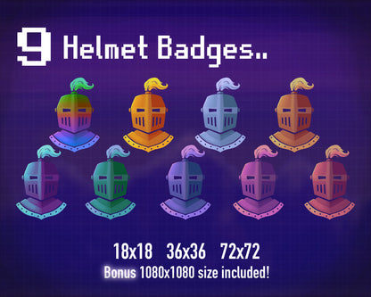 Retro Medieval Theme Twitch Sub/Bit Badges