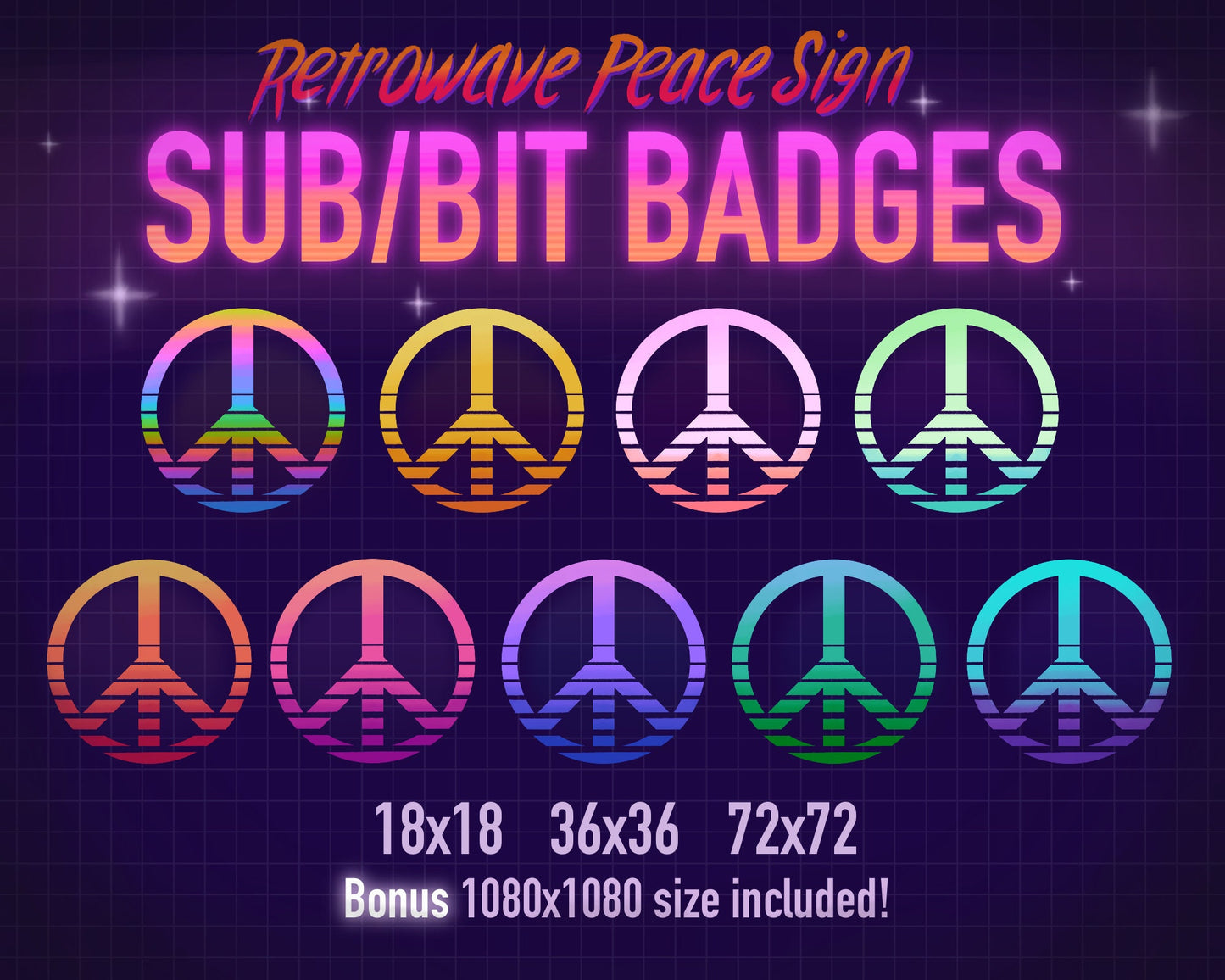 Peace Sign Badges