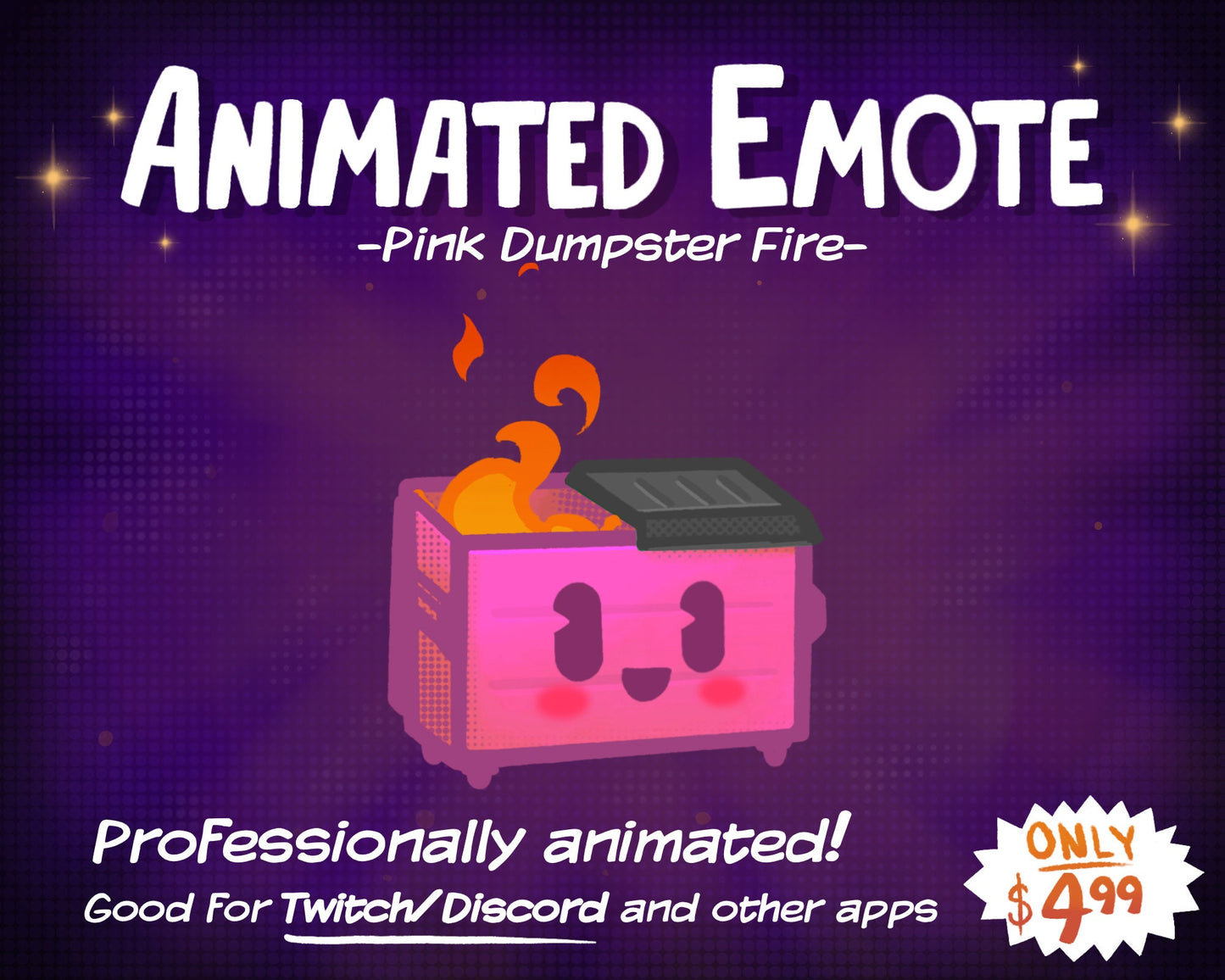 Pink Dumpster Fire Emote