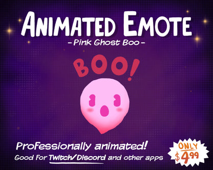 Pink Ghost Boo Emote