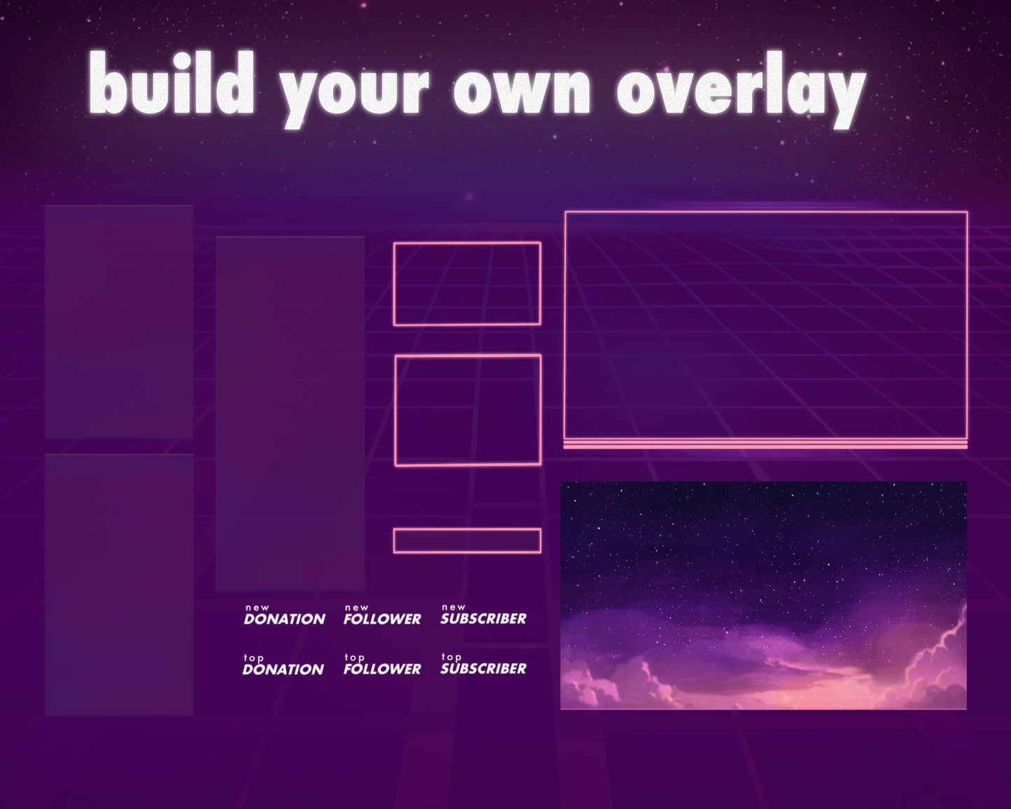 Retro Outrun Backdrop Stream Package