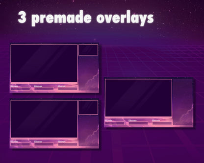 Retro Outrun Backdrop Stream Package