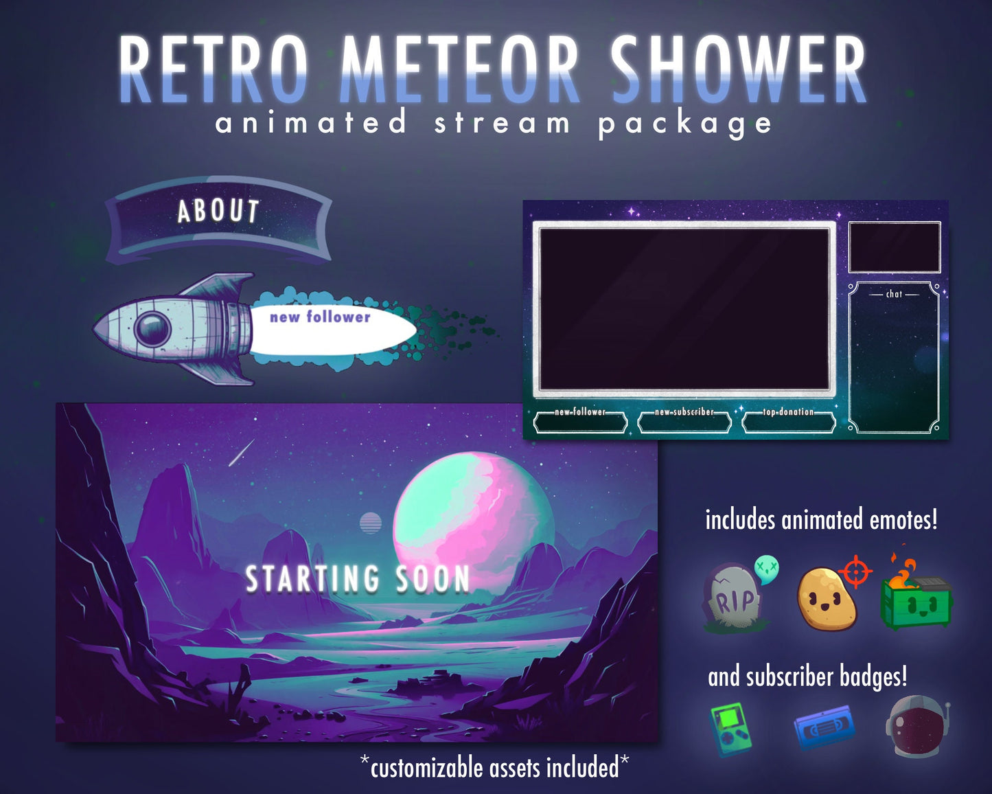 Retro Meteor Shower Stream Package